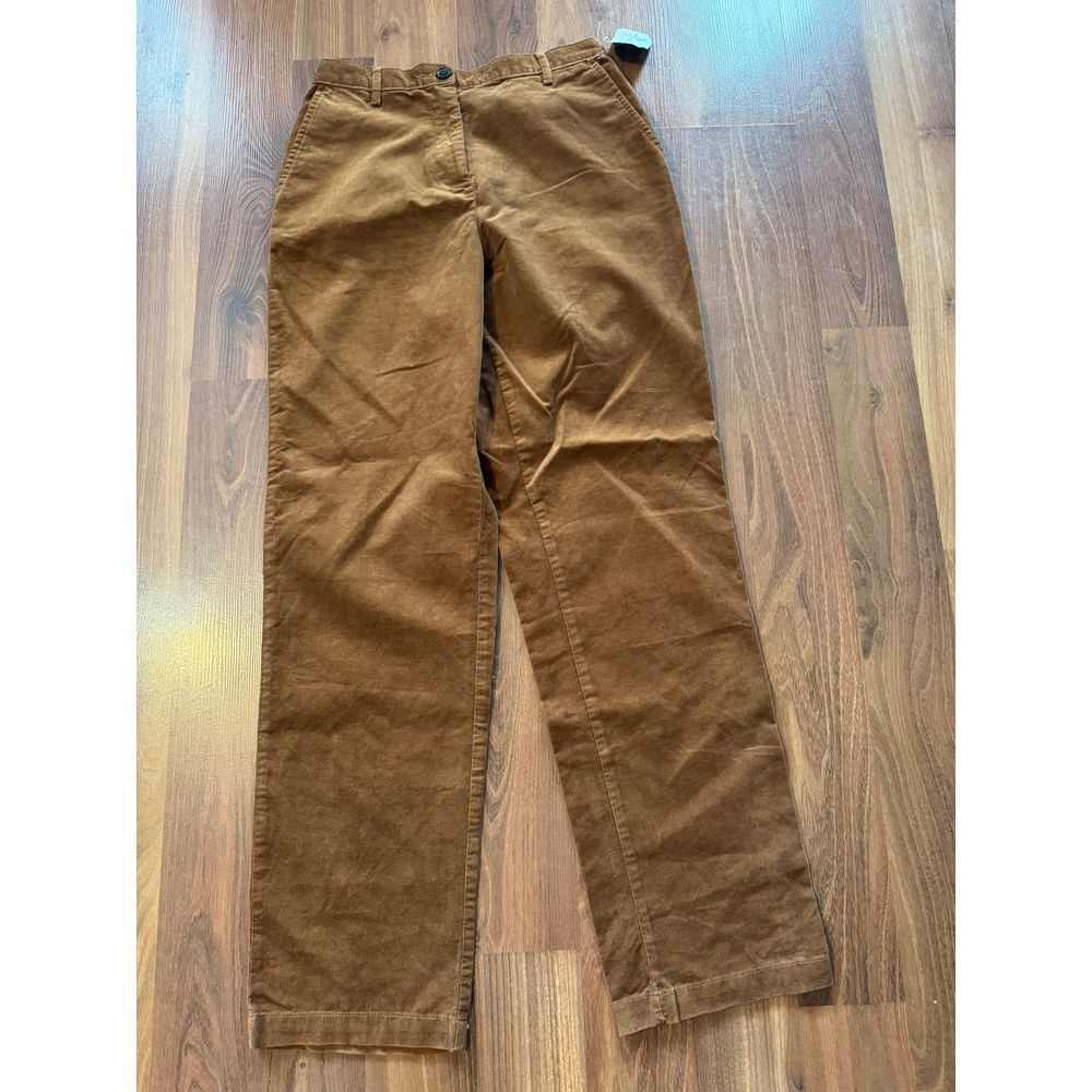 Lands End Pant Brown Corduroy Fit 3 Straight Leg Size 4 NEW